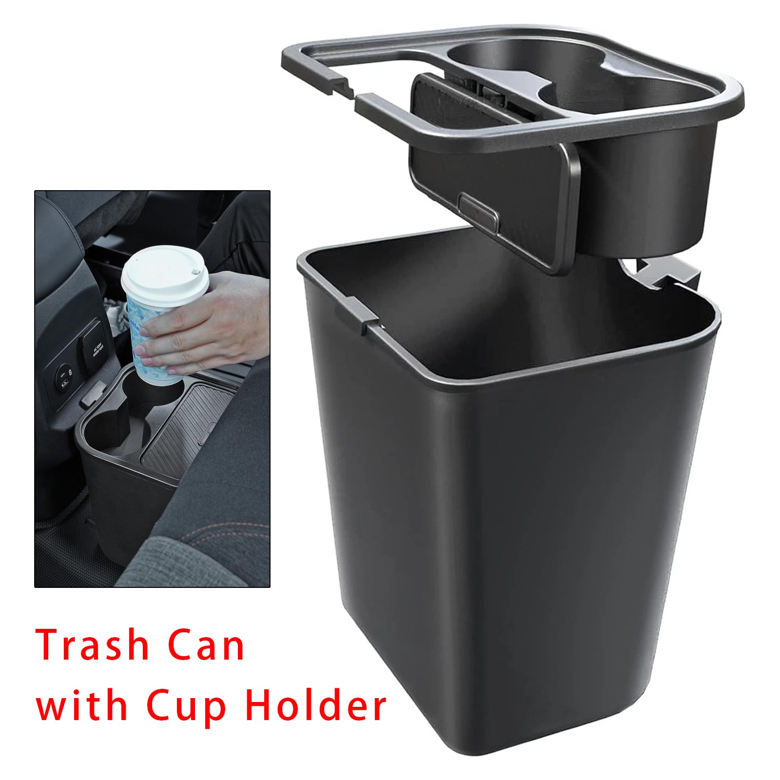 Trash Can with Cup Holder For Ford Maverick 2022-2025 Multi-Function
