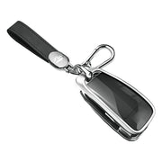 Aluminum Alloy TPU Black Car Key Case Cover With Buckle For Audi a6l a4l a3