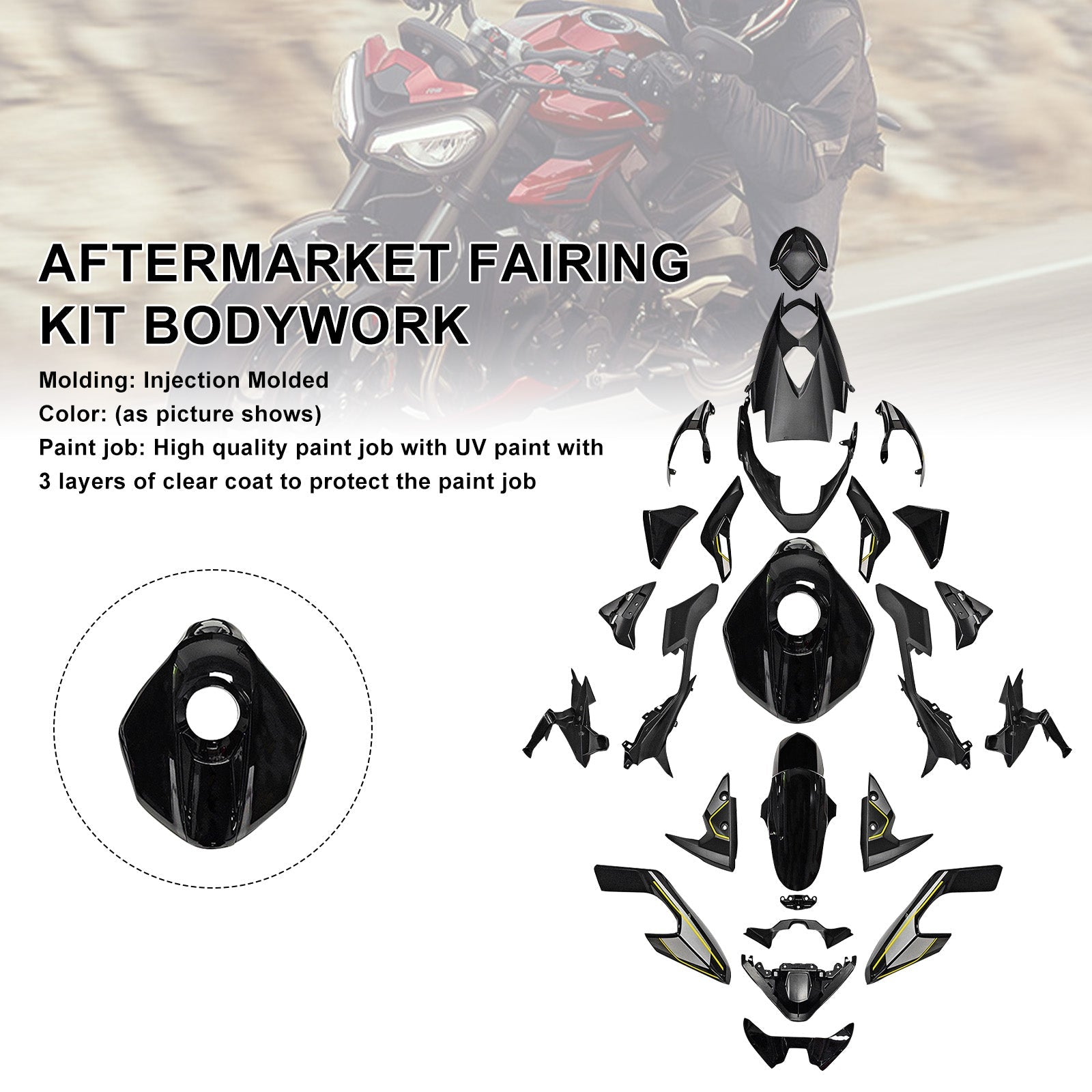 Injection Bodywork Fairing Kit for Street Triple 765 R/RS 2023-2025