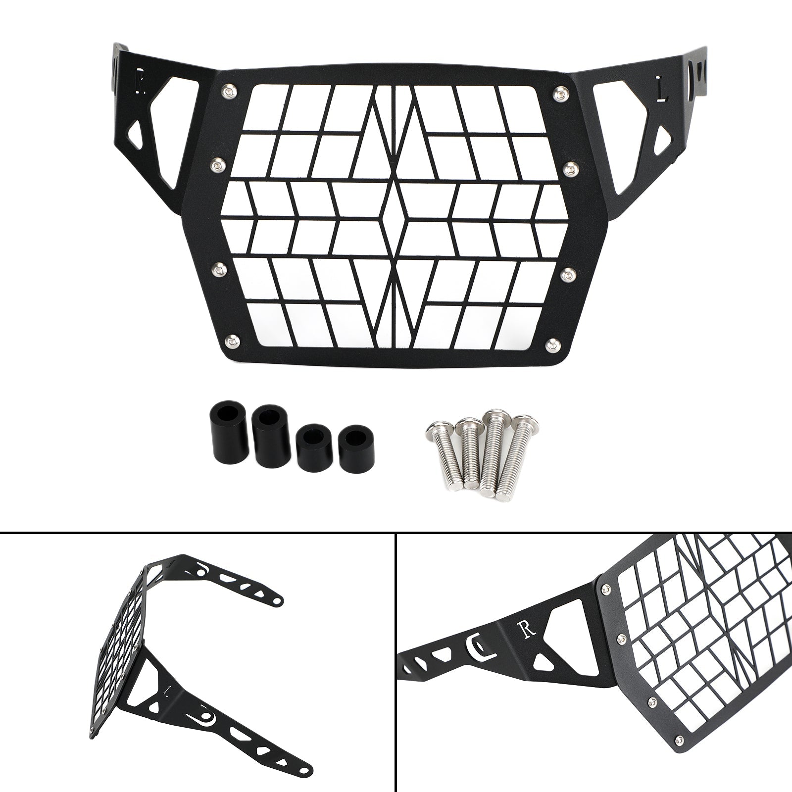 Headlight Grille Guard Cover Protector Fit For Suzuki Dl1050 Xt A 19+,Clear