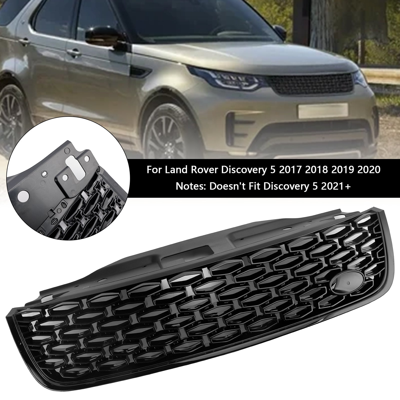 2017-2020 Land Rover Discovery 5 L462 Dynamic Style Front Grille Black