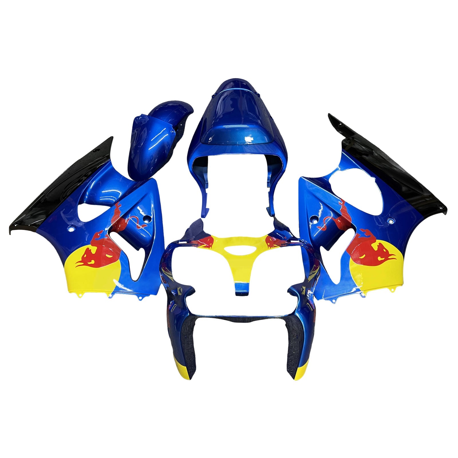 Injection Fairing Kit Bodywork For Kawasaki ZX6R 636 2000-2002 ZZR600 2005-2008