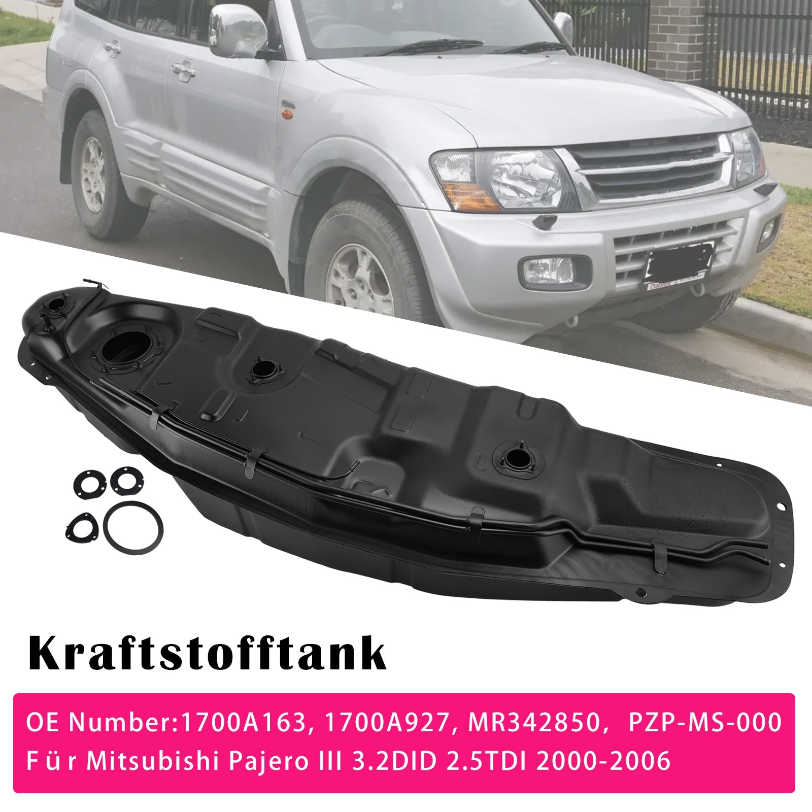 2000/04-2006/12 Mitsubishi Pajero III Canvas Top（V6W, V7W）2.5 TDI MR342850 Fuel Tank