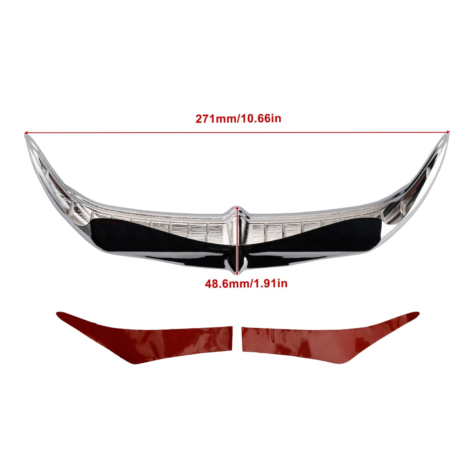 Bat Brow Batwing Fairing Accent Trim For Electra Street Glides Trikes 96-13