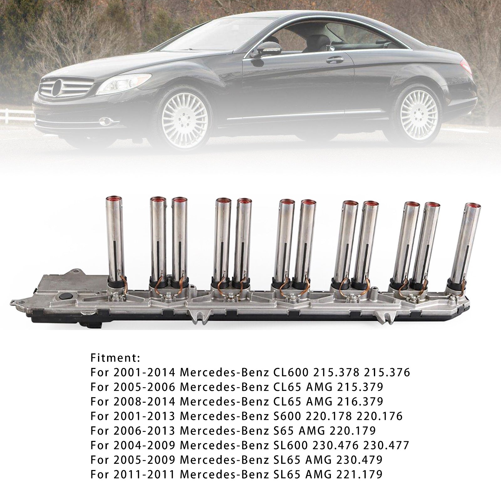 2011-2011 Mercedes-Benz SL65 AMG 221.179 New Right Coil Pack Spark Plug Connectors Ignition A2751500480