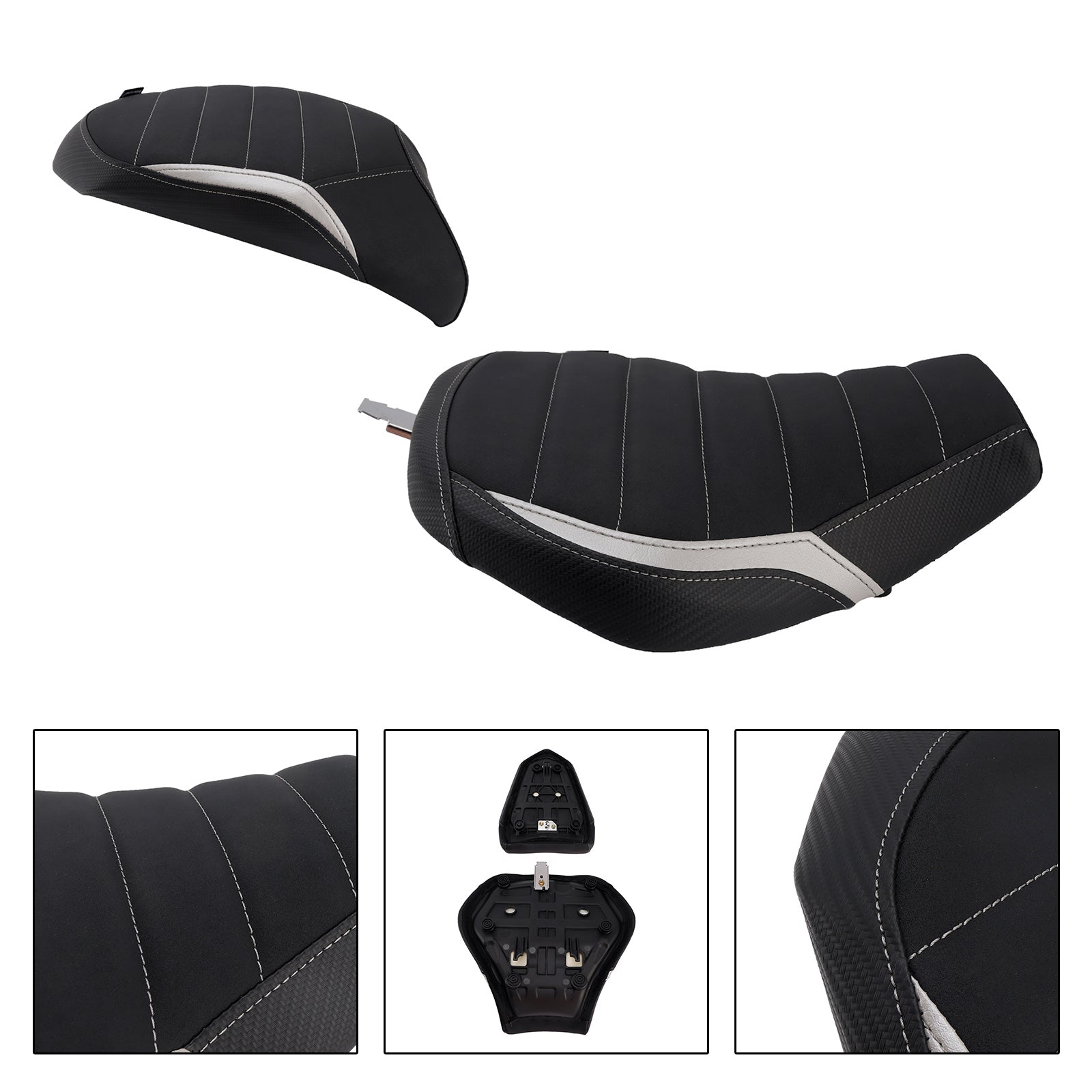 2022-2025 For Kawasaki Ninja H2 Sx Driver&Passenger Seat Kit Rear Cushion Gray