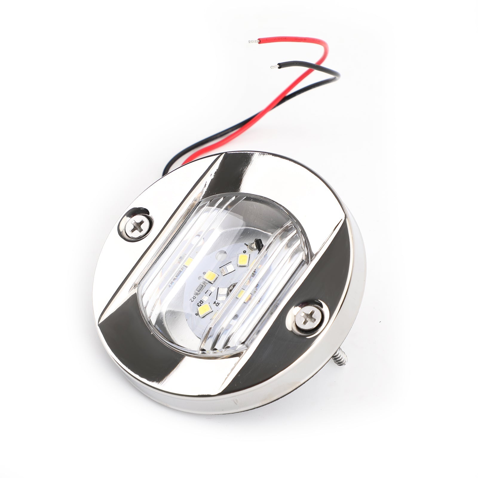 LED Marine Boat Yacht Transom Chrome Anchor Stern Light White Round 2835-SMD 12V