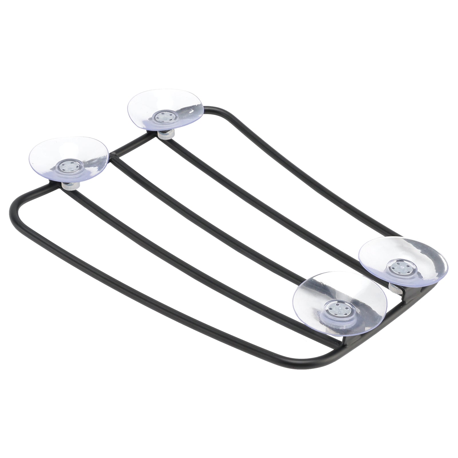 Classic Style Motorcycle Black Universal Parcel Tank Rack Carrier w/Suction Cups