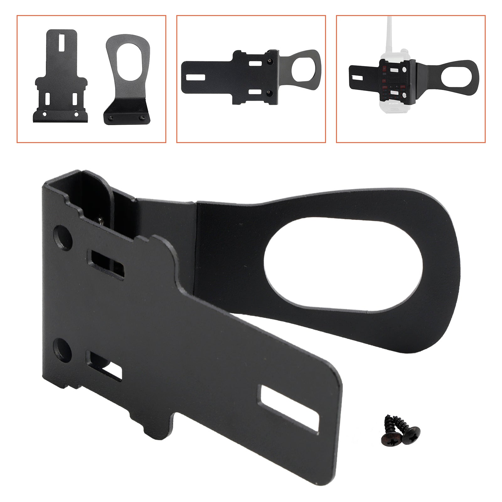 Handheld Radio Grab Bar Mount Mic Mount Bracket Fit for Wrangler JK and JL