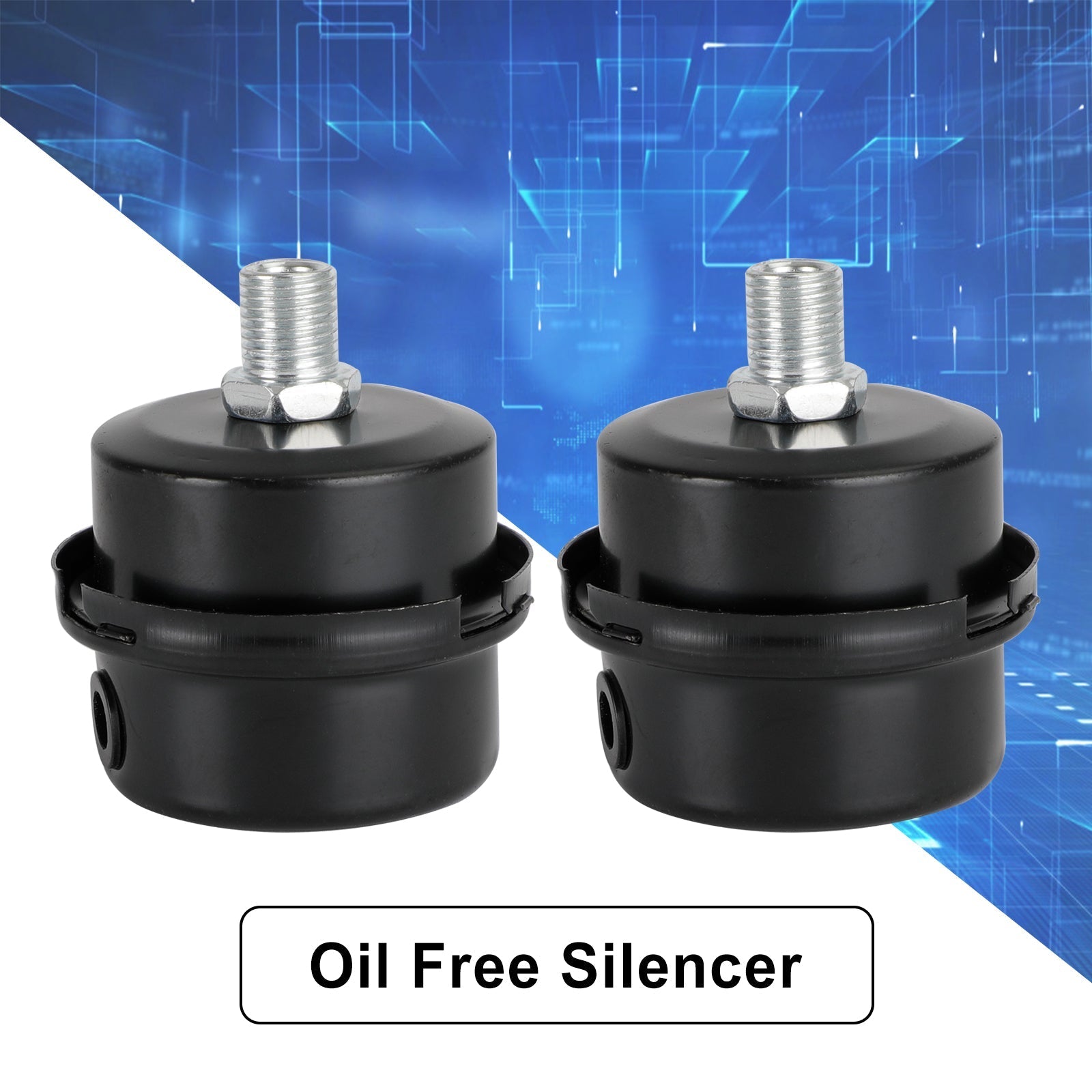 2x Filter Metal Air Compressor Intake Filter Noise Muffler Silencer 13/16/20mm