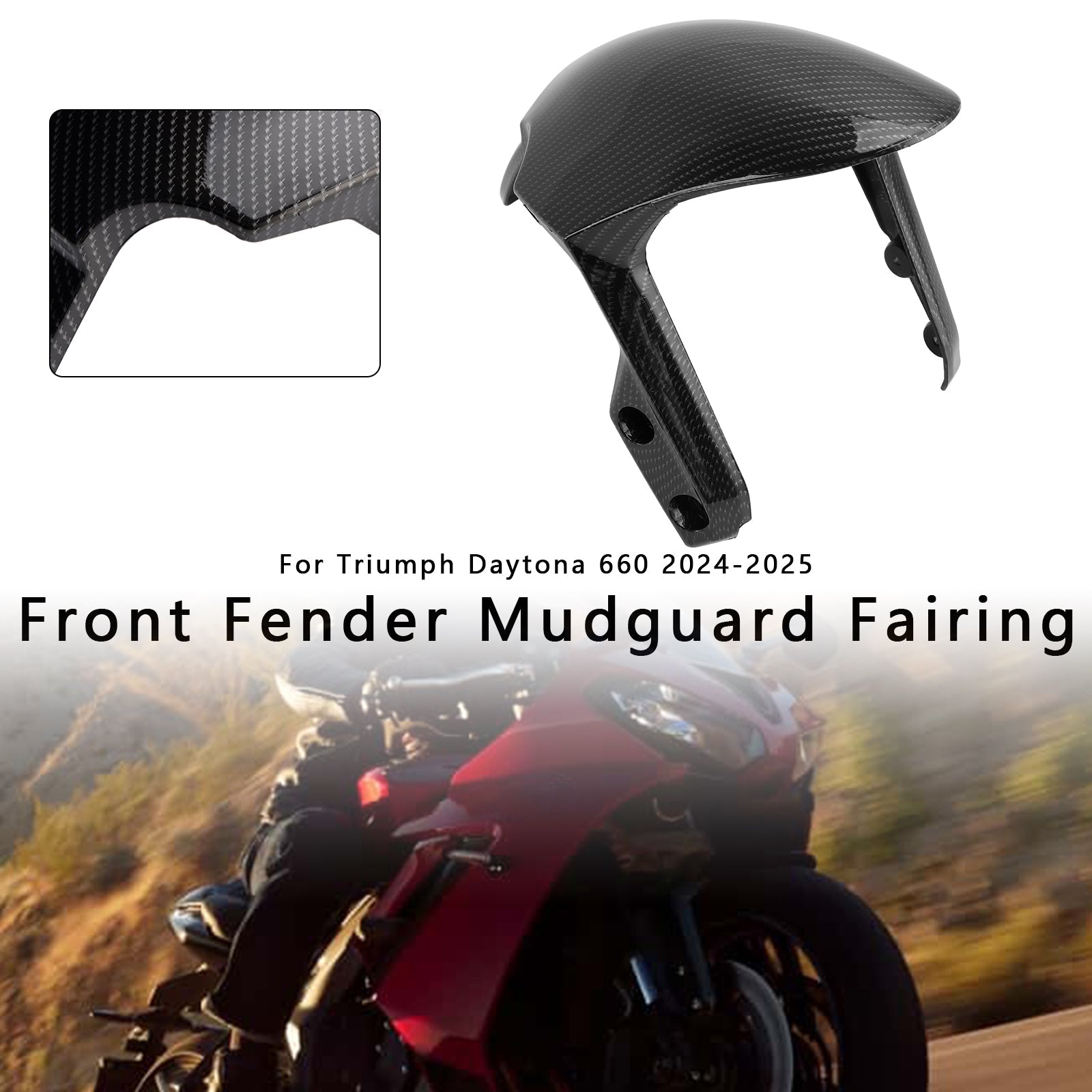 2024-2025 Daytona 660 Front Fender Mudguard Fairing Cowl