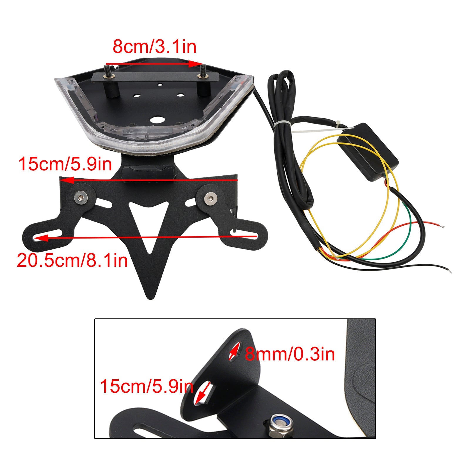2021-2024 BMW S1000RR Aluminum Alloy License Plate Holder Frame Bracket