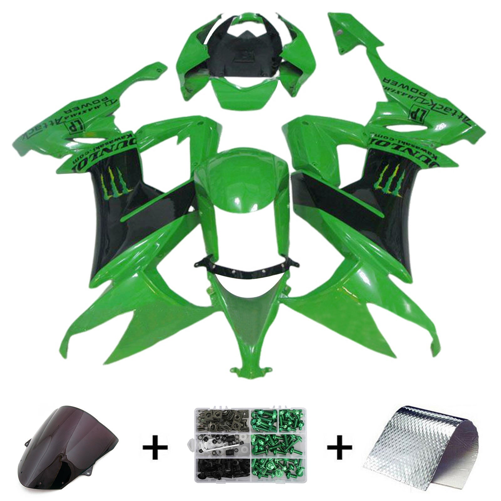 2008-2010 Kawasaki ZX10R Injection Fairing Kit Bodywork Plastic ABS