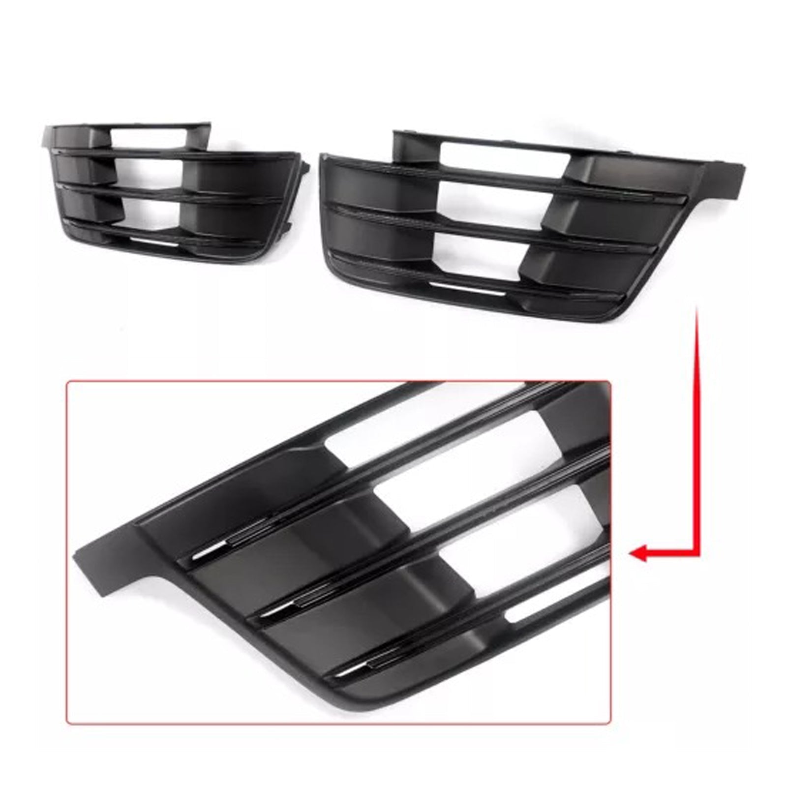2016-2019 Audi Q7 S-Line 2X Original Car Front Bumper Fog Light Grilles 4M0807681D 4M0807682D