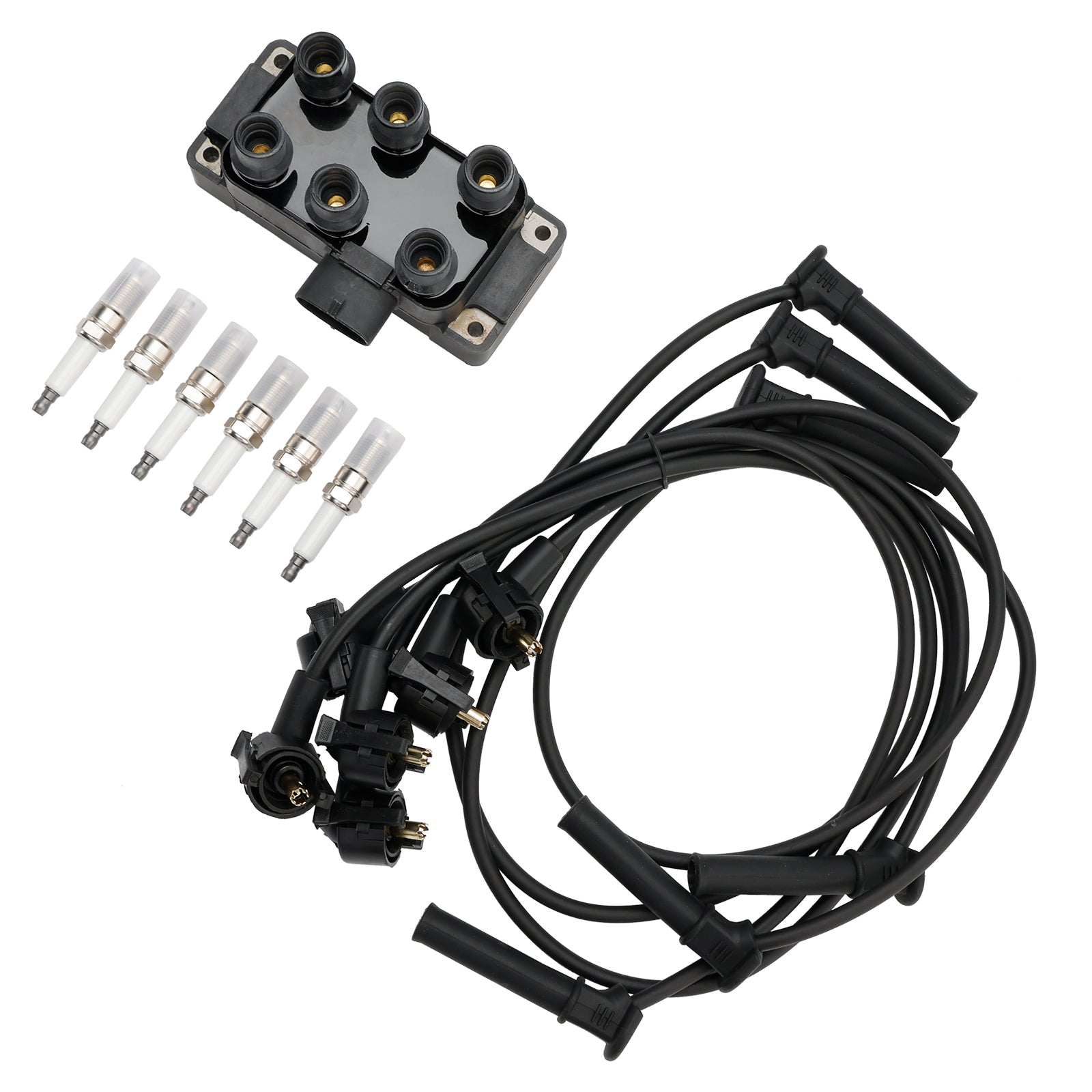 1994-2010 Mazda B4000 V6 4.0l Ignition Coil+6 Spark plug+6 Wire FD480 DG452 90TF12029A