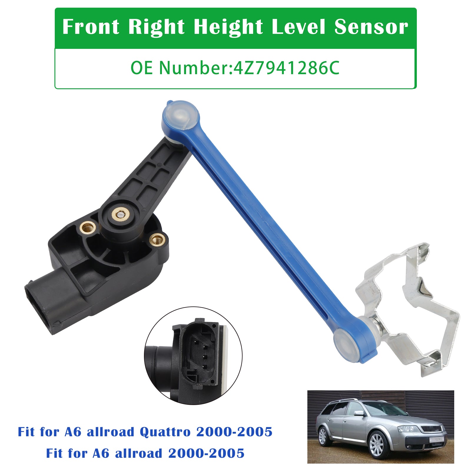 Front Right Height Level Sensor 4Z7941286C For Audi A6 C5 Allroad Quattro 00-05