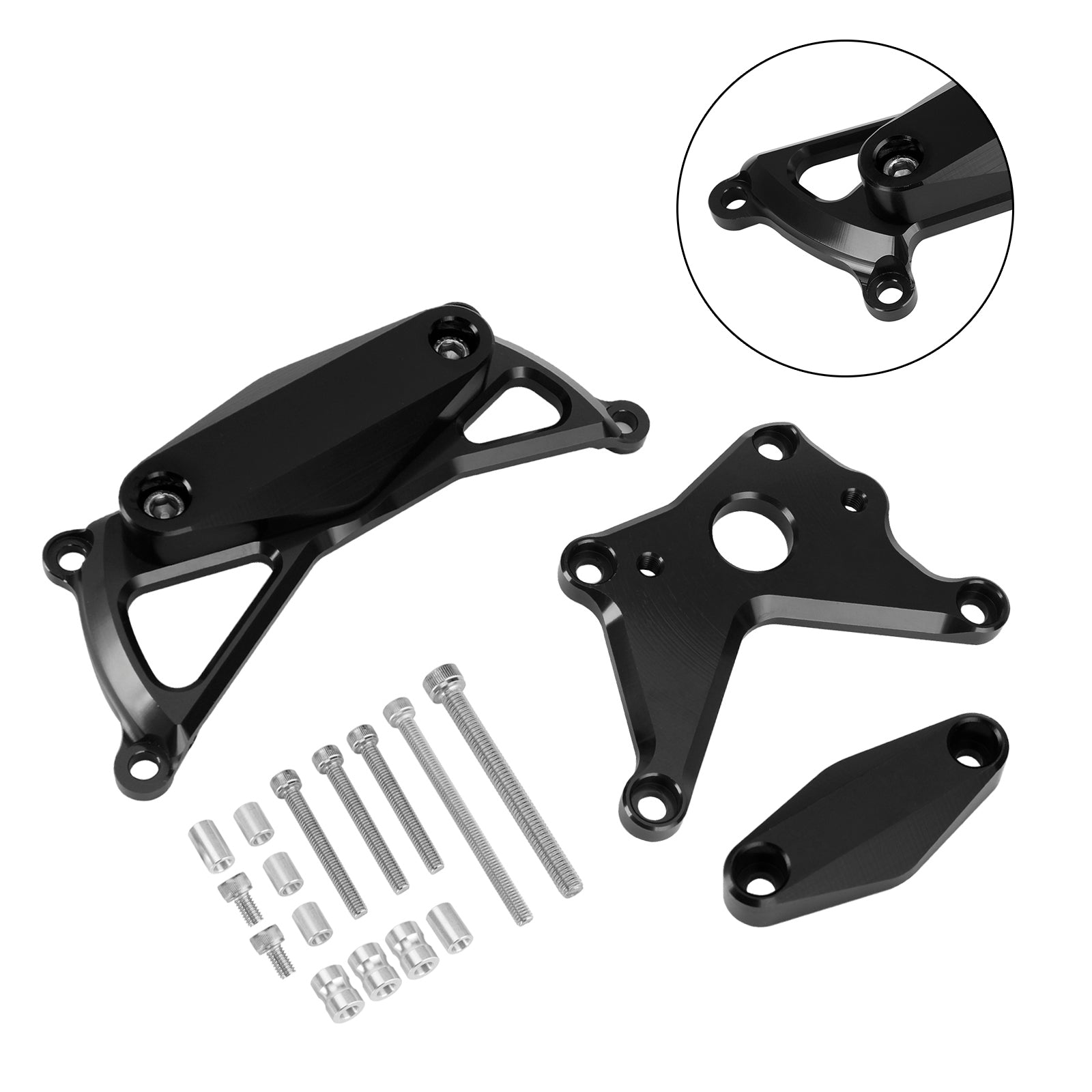 Plastic Engine Protector Cover Slider Black For Suzuki Gsx-S1000/Gt 21-22 Katana