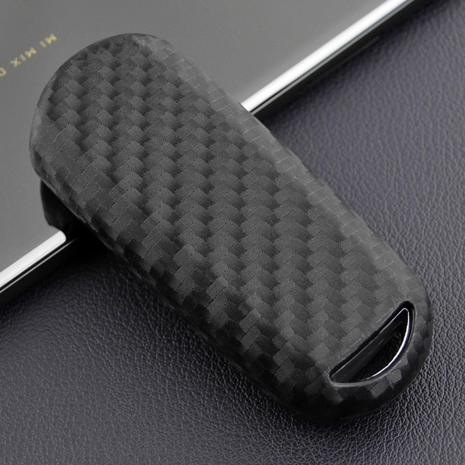 Leather Silicone Car Key Case Cover With Buckle For Mazda