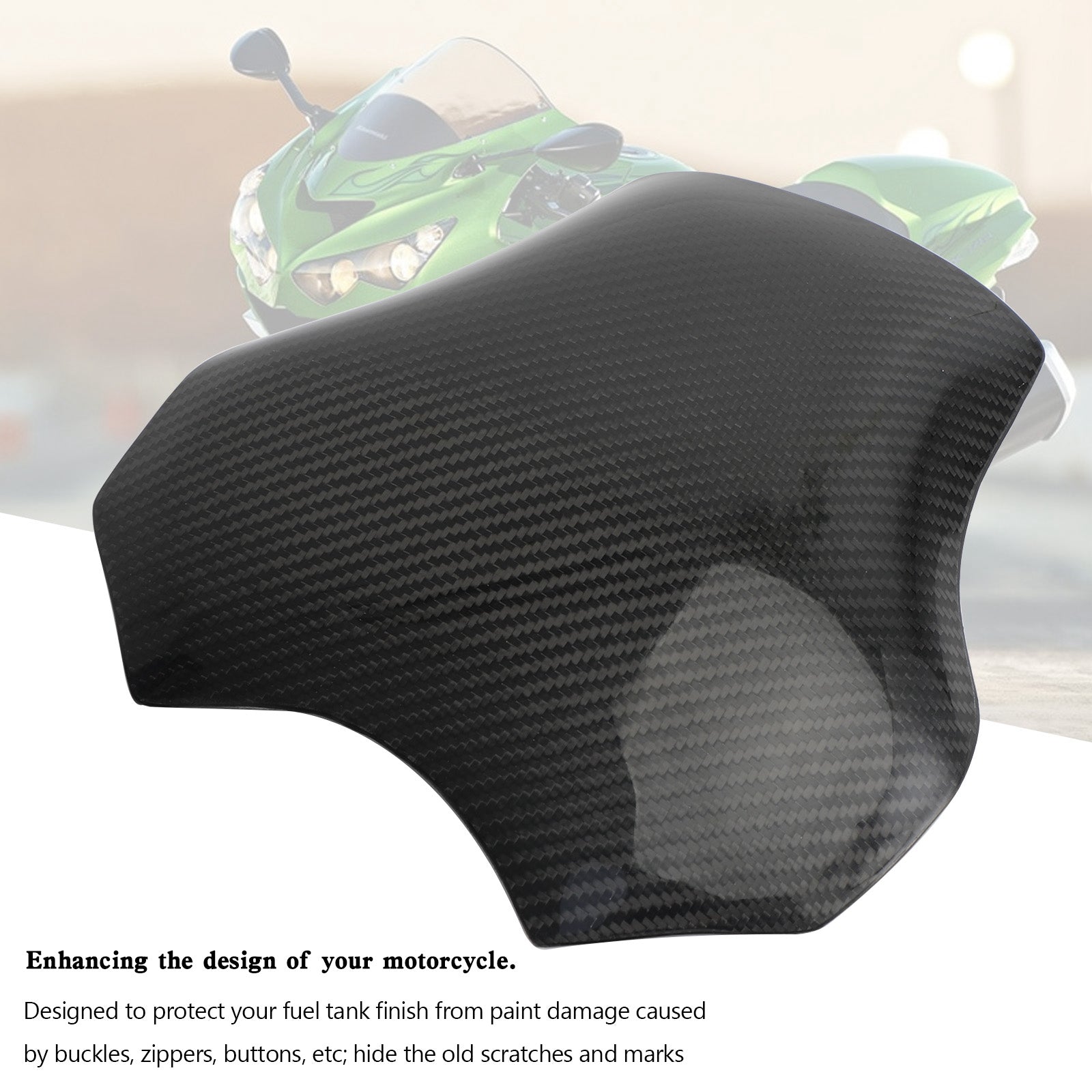 2006-2011 Kawasaki Ninja ZX-14R Carbon Gas Tank Cover Fairing Protector