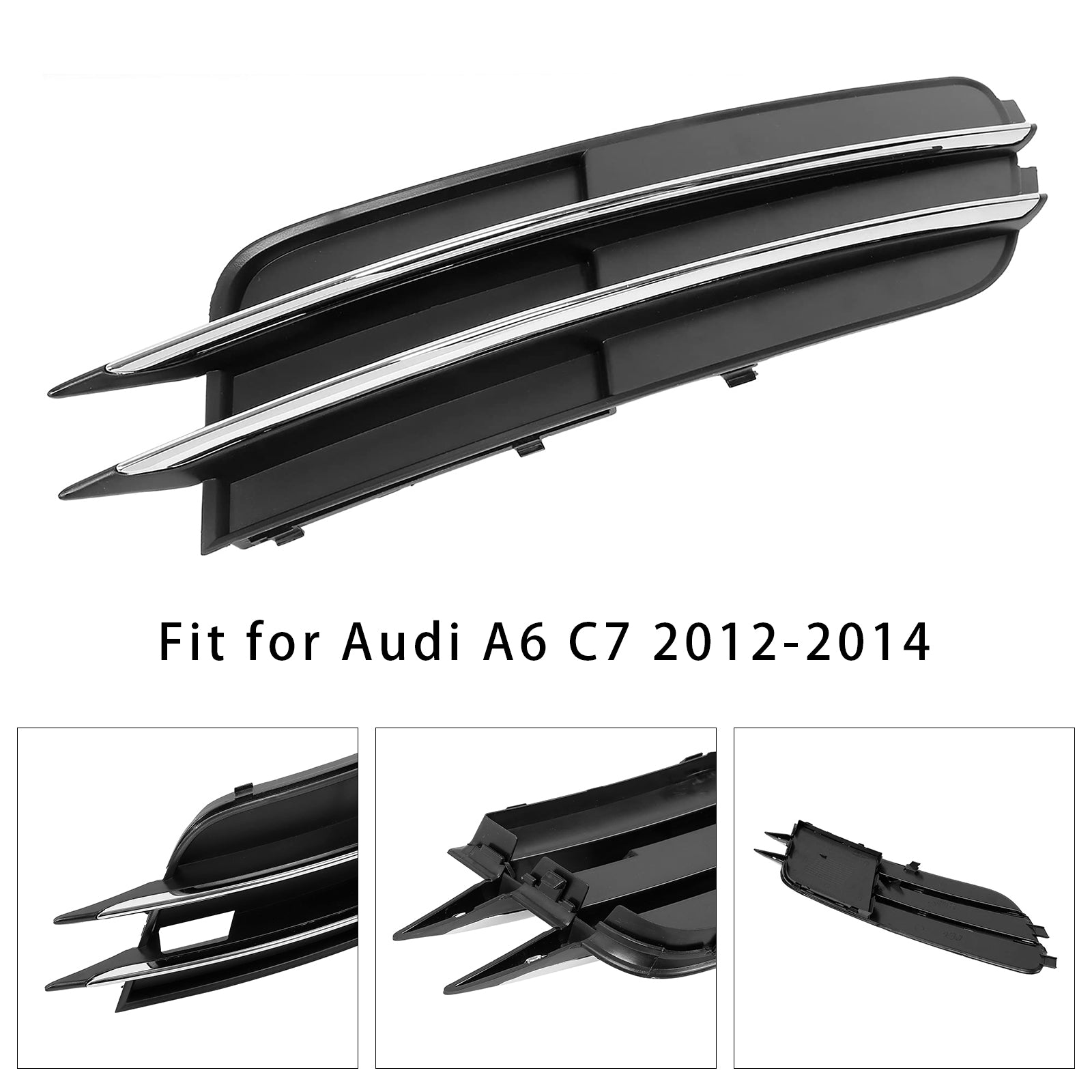 2012-2014 Audi A6 C7 Front Right Side Bumper Grille Fog Light Grill 4G0807682