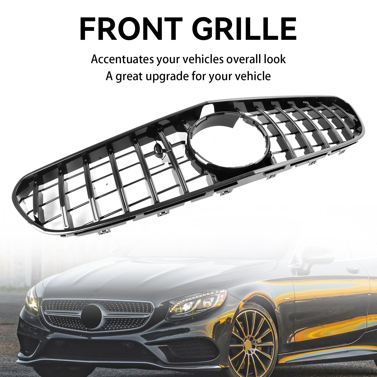 2015 2016 2017 S-Class W217 S63 AMG Pre-Facelift Mercedes Benz Front Bumper Grille Grill