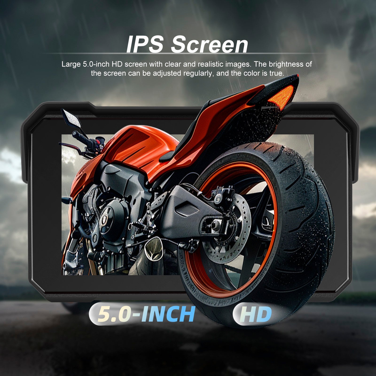 5-inch Wireless CarPlay Android Auto Navigation Waterproof for Motorcycles
