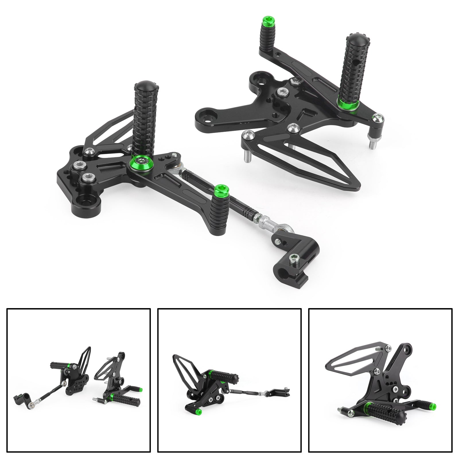 2018-2022 Kawasaki Ninja 250/400 Rearsets Adjustable Foot Pegs Rest Generic