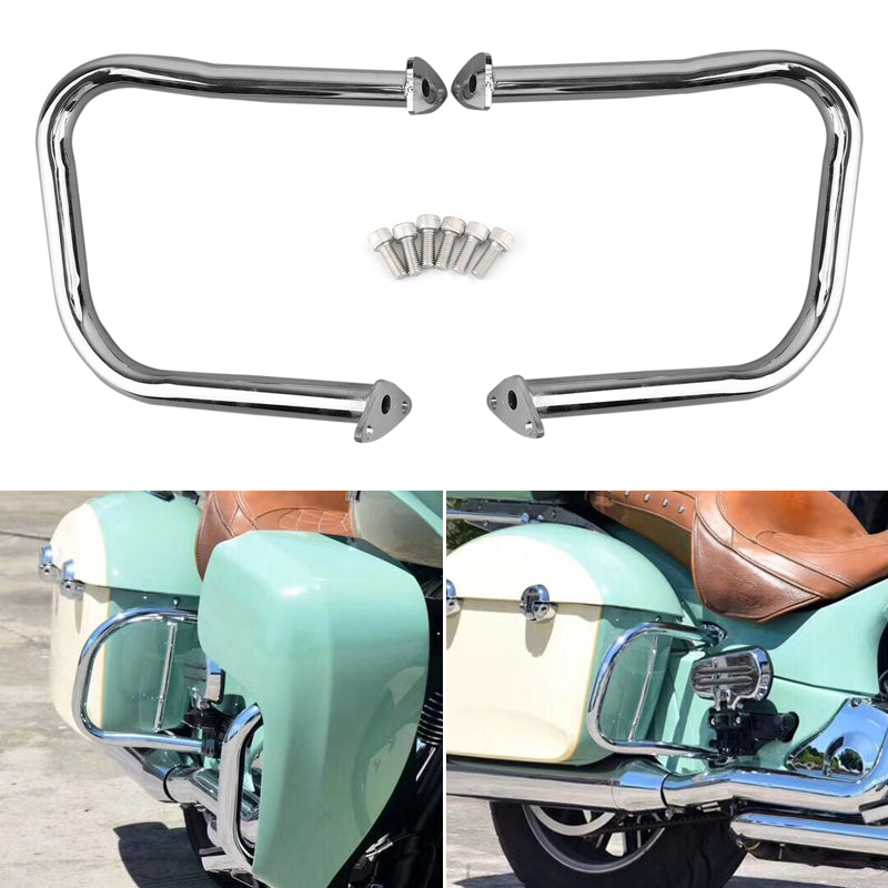 Rear Highway Crash Bars Chrome Fit for Indian Chief Chieftain Roadmaster 14-21