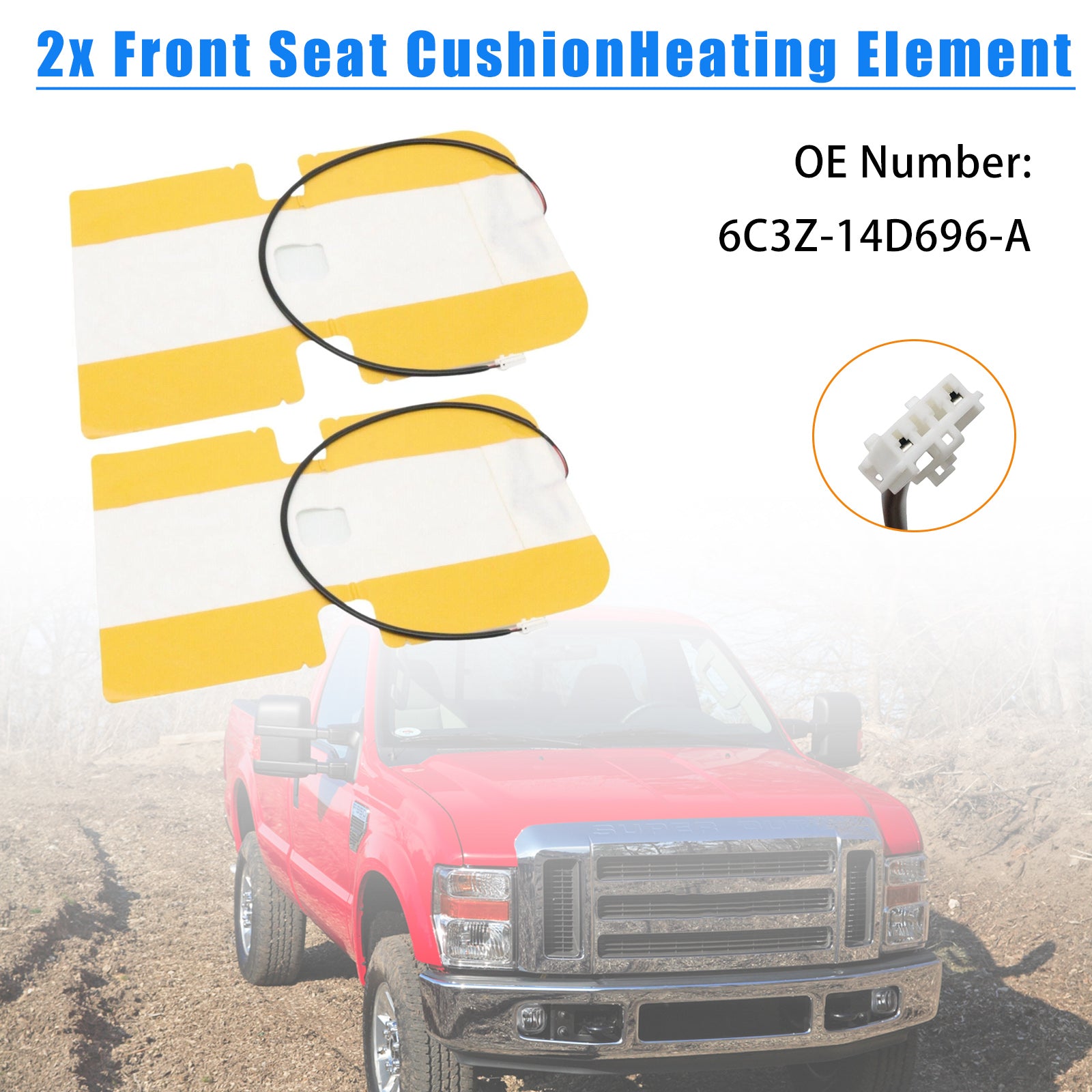 2005-2010 Ford F350 Super Duty Left & Right Front Seat Cushion Heating Element 6C3Z14D696A