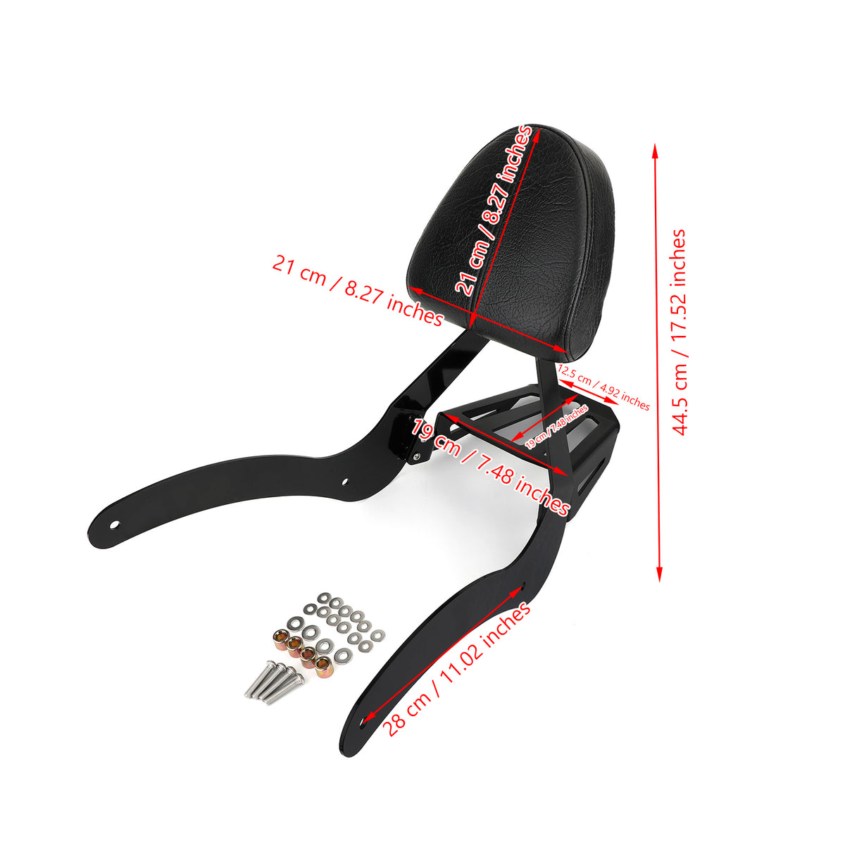 Passenger Sissy Bar Backrest Luggage Rack for Indian Scout Sixty 14-20