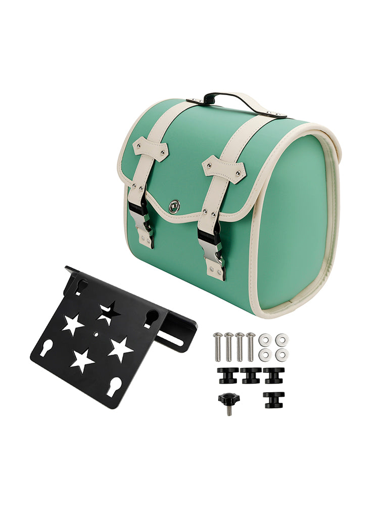 Side Tool Bag Saddlebag Quick Release Luggage Kit Green For Cruiser Adv Cafe