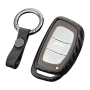 Leather Silicone Car Key Case Cover With Buckle For Hyundai