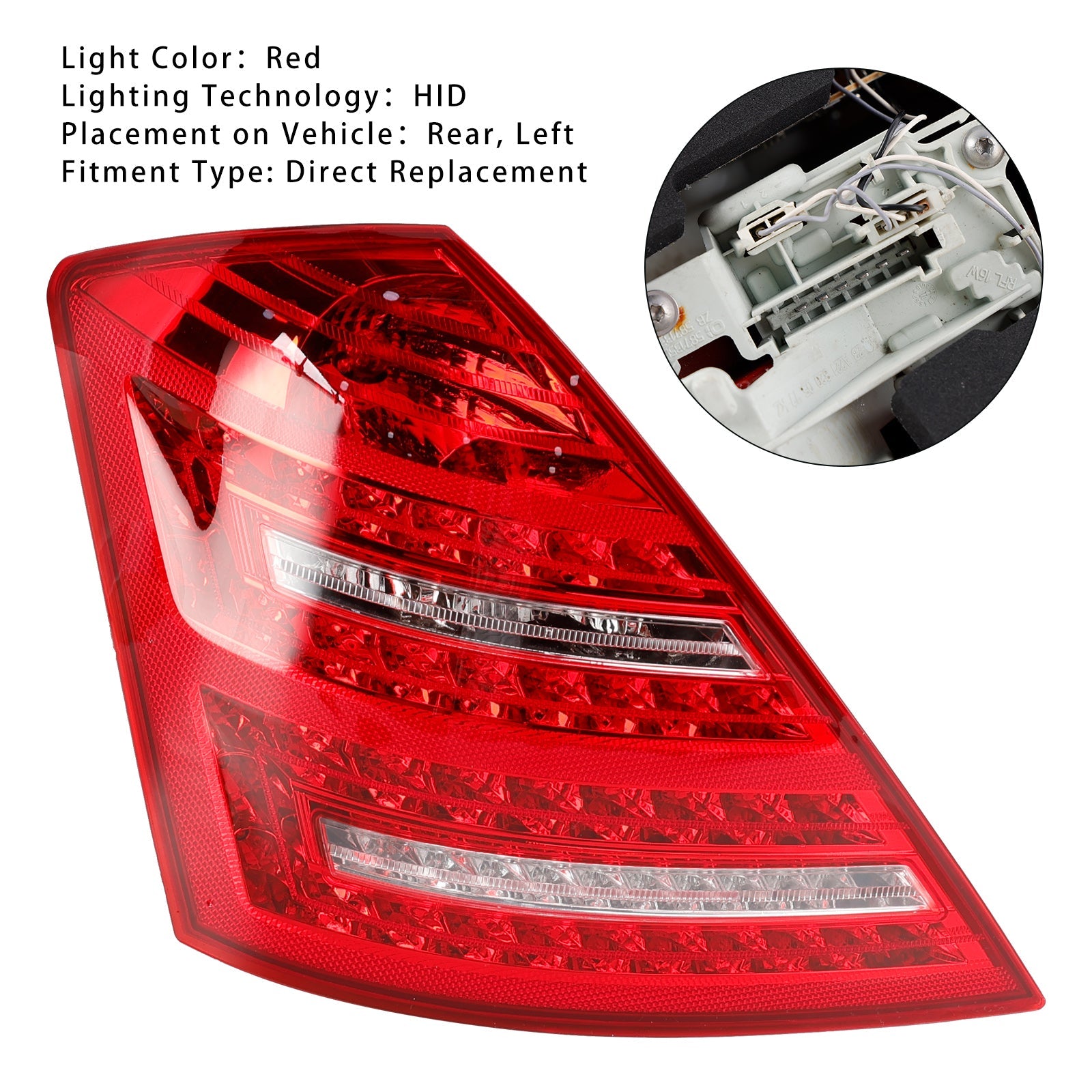 2007-2013 Mercedes Benz W221 S-Class Left LED Tail Light Lamp 2218201364