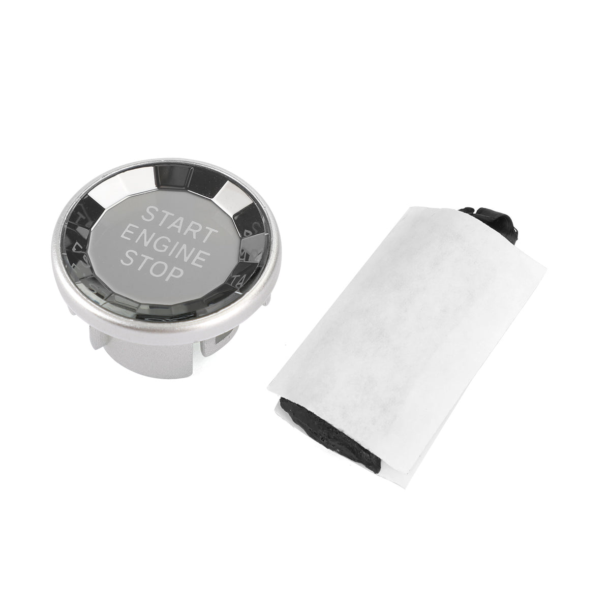 Silver Engine Button Knob Switch Decor Cover Fits For Jaguar XF XE F-Pace16-19