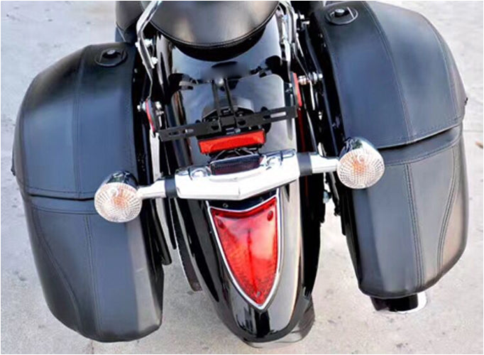 VICTORY JUDGE Universal Classic Motorcycle Hard Bags Saddlebags & Heavy Duty Mounting Kit Generic