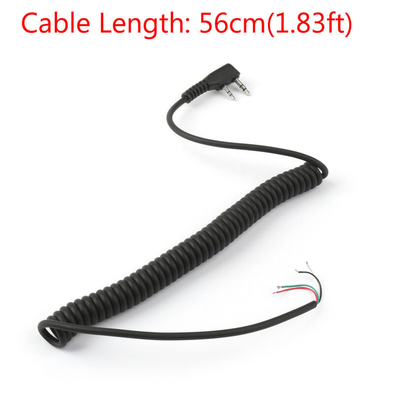 Speaker Mic Cable Line for Baofeng 2 pin 4 Wire UV5R Kenwood TK370 Motorola