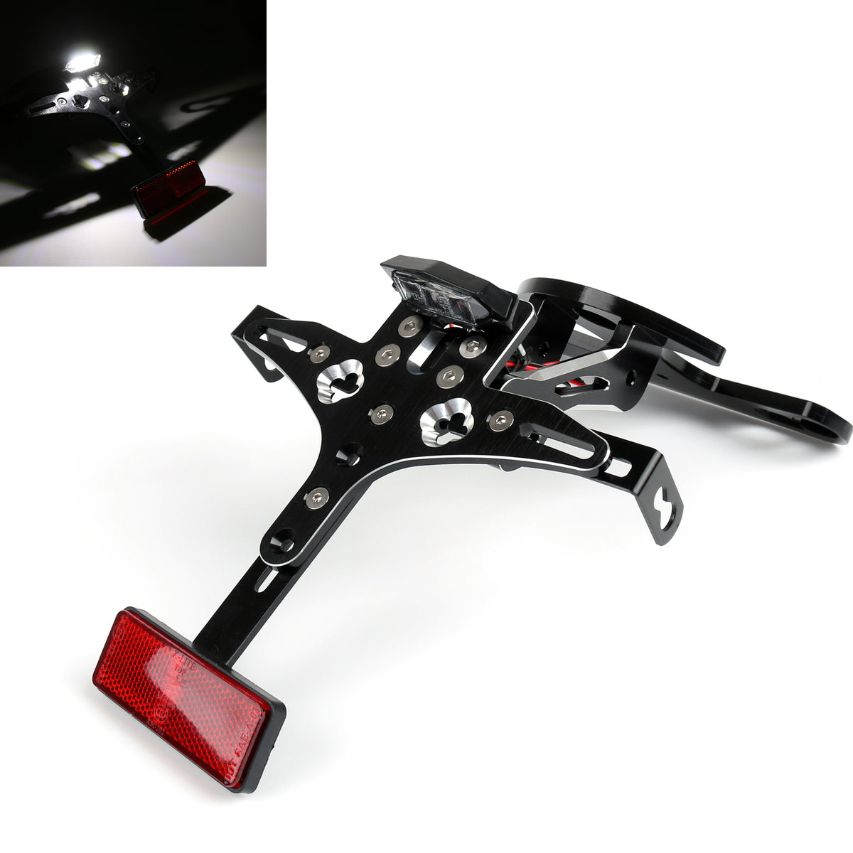 Fender Eliminator License Plate Mount Holder With LED For BMW S1000 RR 09-2016