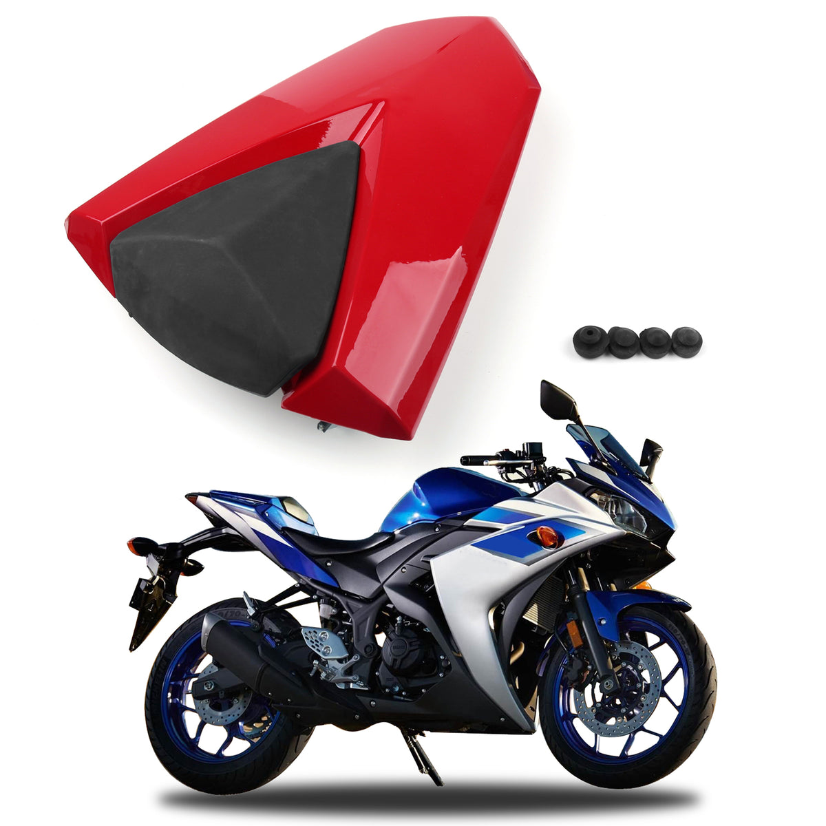 ABS Rear Seat Cover cowl For Yamaha YZF R3 R25 2013-2024 MT-03 14-20 Red