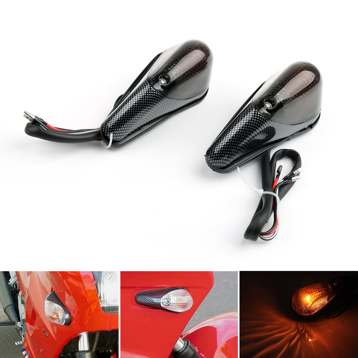 1988-2007 Kawasaki Ninja EX 250 (Front Only) Smoke Front Turn Signals Generic