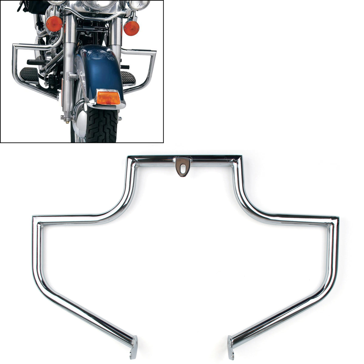 2005-2017 FLSTN Softail Deluxe ; Chrome Crash Bar Highway Engine Guard Generic