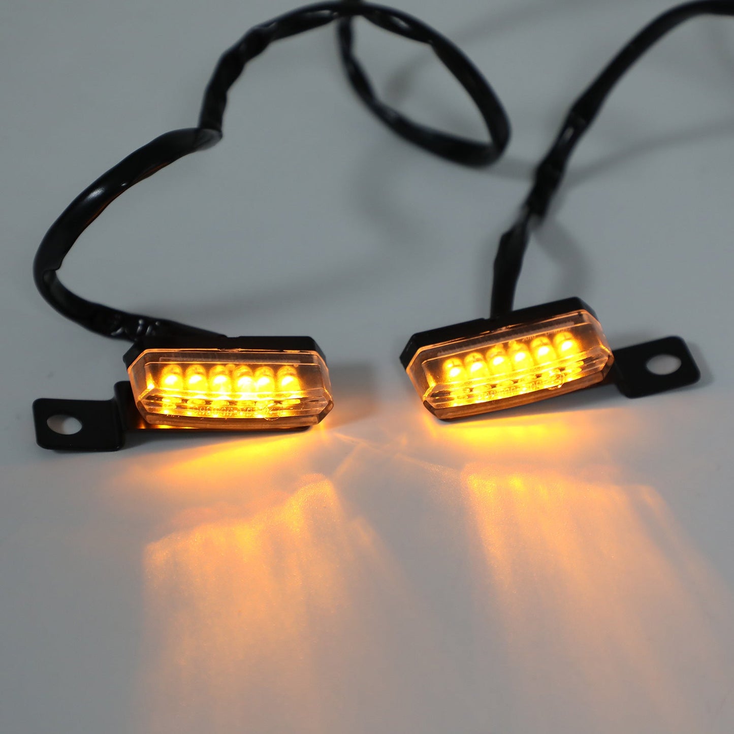 1 Pair Universal Motorcycle LED Front Turn Signal Lamp Indicator Light