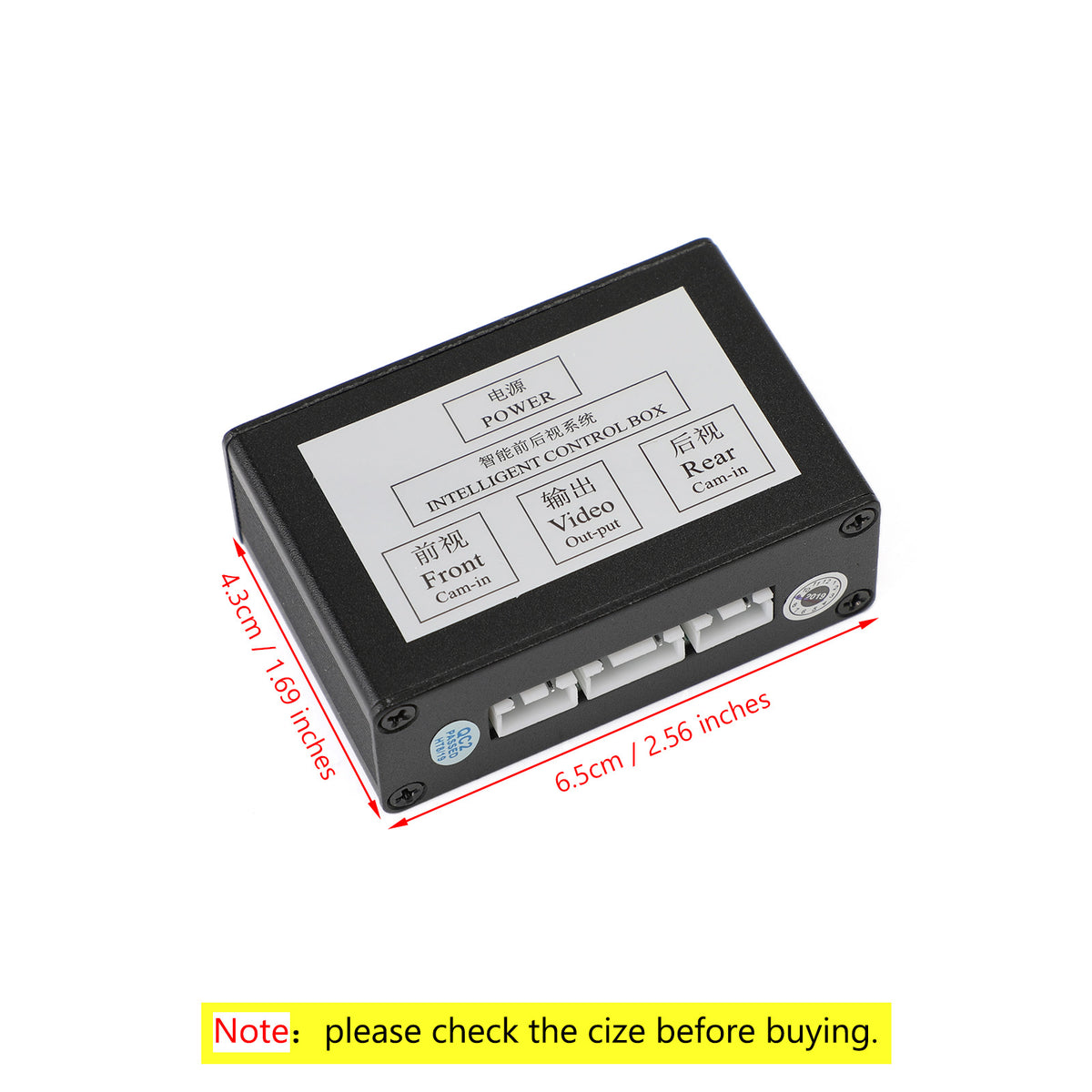 2PCS Universal Car Front Rear Parking View Camera Switch 2 Channel Control Box