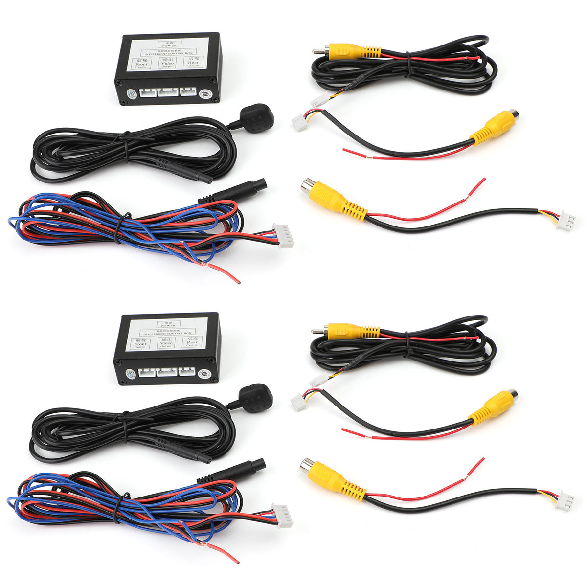 2PCS Universal Car Front Rear Parking View Camera Switch 2 Channel Control Box