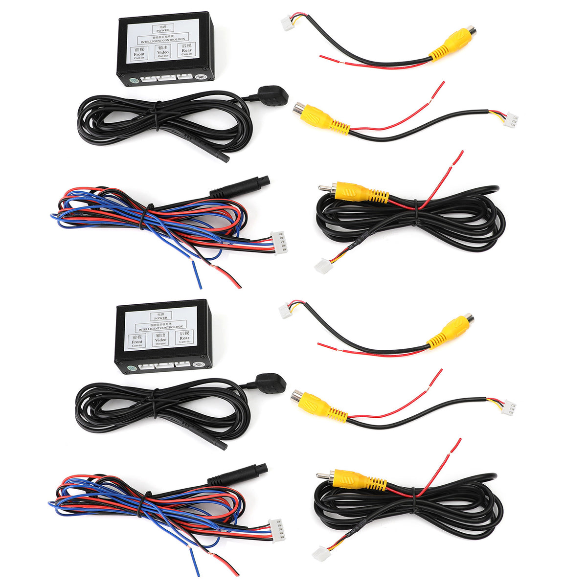 2PCS Universal Car Front Rear Parking View Camera Switch 2 Channel Control Box