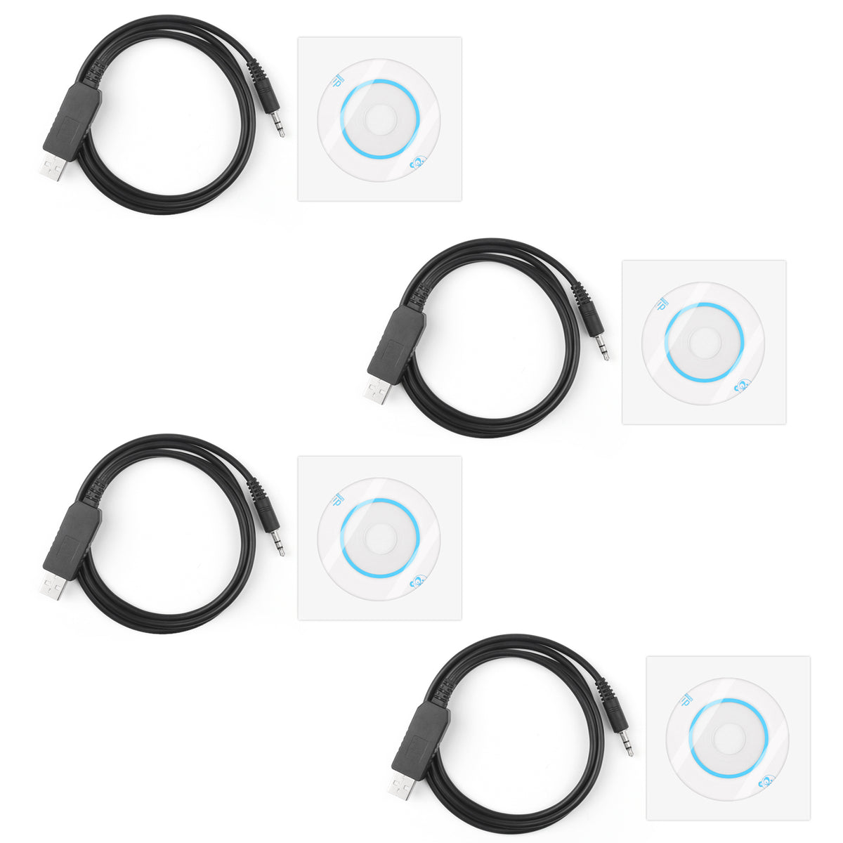 4Pcs USB Programming Cable For QYT KT-8900 KT-7900D KT-UV980 Walkie Talkie Radio