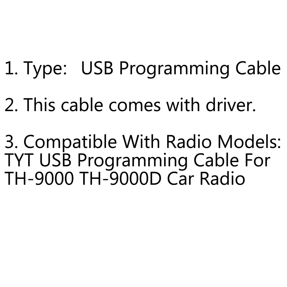 4 Set USB Programming Cable For TYT TH-9000D Car Ham Radio Transceiver With CD
