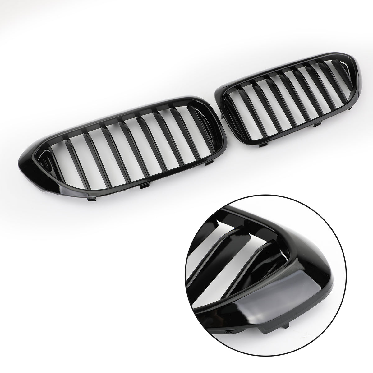 Glossy Black Front Kidney Grille Grill fit BMW 5 Series 530i 540i G30 2017-2019