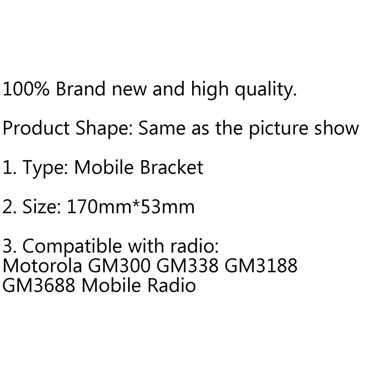 5Pcs Mount Mobile Bracket For GM338 GM3188 GM3688 Radio