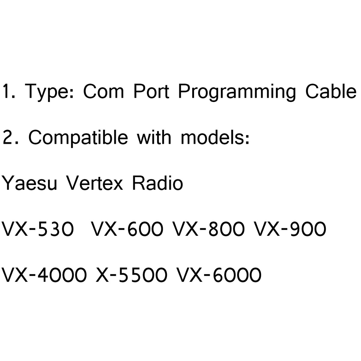 5Pcs Programming Cable For Vertex Radio VX-530 VX-600 VX-800 VX-4000/5500 Radio