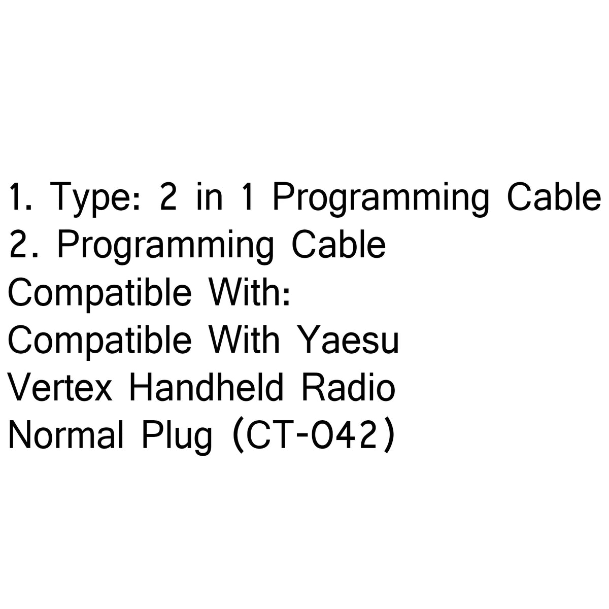 5Pc 2 in 1 Programming Cable For Yaesu/Vertex VX-2000 VX-2100/2200/VX-300 VX-400